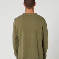 DEPACTUS Seafarer Knitted Crew -RVCA shop AGAVE MENS CLOTHING DEPACTUS KNITS CARDIGANS D5213145AGV 3