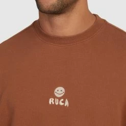 RVCA Daydream Crew -RVCA shop ALMOND MENS CLOTHING RVCA JUMPERS UVYFT00216 TGM0 4