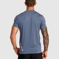 RVCA Sport Vent Stripe Ss 7 RVCA Sport Vent Stripe Ss -RVCA shop ARMY BLUE MENS CLOTHING RVCA SPORTSWEAR AVYKT00268 BSN0 3