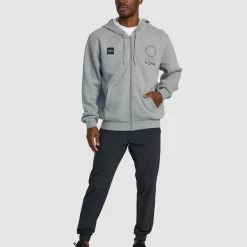 RVCA Graphic - Hoodie For Men -RVCA shop ATHLETIC HEATHER MENS CLOTHING RVCA HOODIES AVYFT00348 AHR 6