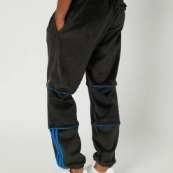 ADIDAS Tj Mens Velour Pant 7 ADIDAS Tj Mens Velour Pant -RVCA shop BLACK BLUEBIRD MENS CLOTHING ADIDAS PANTS HN1843BLKBL 3