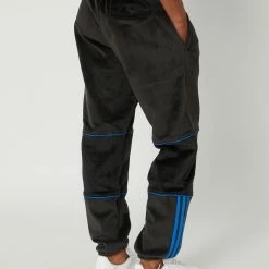 ADIDAS Tj Mens Velour Pant 8 ADIDAS Tj Mens Velour Pant -RVCA shop BLACK BLUEBIRD MENS CLOTHING ADIDAS PANTS HN1843BLKBL 4