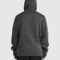 Billabong Adventure Division Boundary Sherpa Zip Thru -RVCA shop BLACK HEATHER MENS CLOTHING BILLABONG HOODIES SWEATS UBYFT00115 BKH 3
