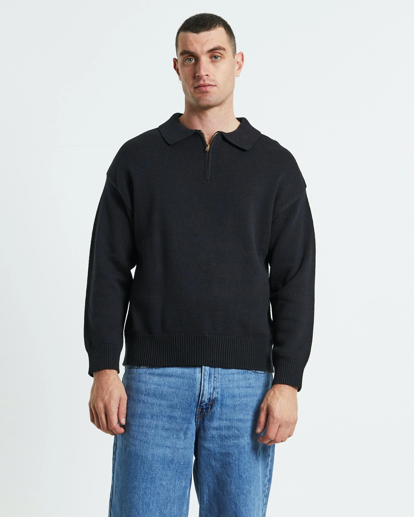 Arvust Relaxed Cable Knit Zip Through Jumper 1 Arvust Relaxed Cable Knit Zip Through Jumper