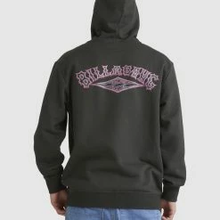 Billabong Core Diamond Pop Hoodie -RVCA shop BLACK MENS CLOTHING BILLABONG HOODIES UBYFT00227 BLK 3