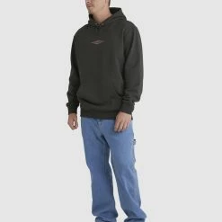 Billabong Core Diamond Pop Hoodie -RVCA shop BLACK MENS CLOTHING BILLABONG HOODIES UBYFT00227 BLK 5