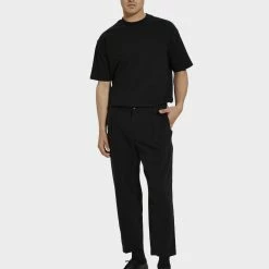 BLACK NOISE WHITE RAIN Cross Linen Pants -RVCA shop BLACK MENS CLOTHING BLACK NOISE WHITE RAIN PANTS 39063600038 6