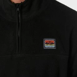 DEPACTUS Marshall 1/4 Zip Polar Fleece -RVCA shop BLACK MENS CLOTHING DEPACTUS HOODIES SWEATS D5203440BLK 4