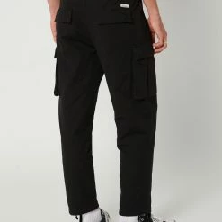 DEPACTUS Parque Cargo Pant Black 8 DEPACTUS Parque Cargo Pant Black -RVCA shop BLACK MENS CLOTHING DEPACTUS PANTS DEMS23215BLK 4