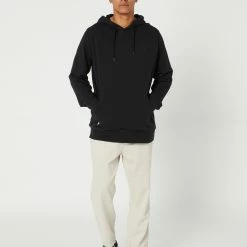 Globe Porto Mens Hoodie -RVCA shop BLACK MENS CLOTHING GLOBE HOODIES GB02313005BLK 5