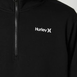 HURLEY O&O Quarter Zip Fleece -RVCA shop BLACK MENS CLOTHING HURLEY JUMPERS AMFL23Q2QZBLK 4