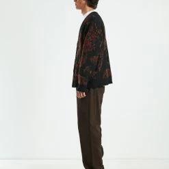 Insight Luna Jacquard Knit Cardigan -RVCA shop BLACK MENS CLOTHING INSIGHT KNITS CARDIGANS 52536200026 5