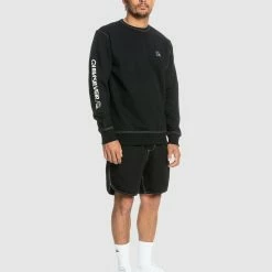 Quiksilver Mens The Original Sweatshirt 9 Quiksilver Mens The Original Sweatshirt -RVCA shop BLACK MENS CLOTHING QUIKSILVER JUMPERS EQYFT04738 KVJ0 5
