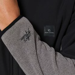 Rip Curl Anti Series Boulder Zip Thru Crew -RVCA shop BLACK MENS CLOTHING RIP CURL JUMPERS 01GMFL0090 4
