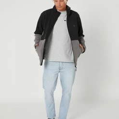 Rip Curl Anti Series Boulder Zip Thru Crew -RVCA shop BLACK MENS CLOTHING RIP CURL JUMPERS 01GMFL0090 5