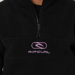 Rip Curl Bells Polar Fleece Jumper 8 Rip Curl Bells Polar Fleece Jumper -RVCA shop BLACK MENS CLOTHING RIP CURL JUMPERS 02UMFL0090 4