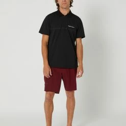 RIVVIA PROJECTS Rivvia Grand Project Ss Polo 9 RIVVIA PROJECTS Rivvia Grand Project Ss Polo -RVCA shop BLACK MENS CLOTHING RIVVIA PROJECTS SPORTSWEAR RKN 23101BLK 5