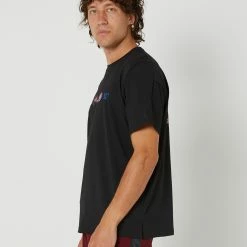 RIVVIA PROJECTS Rivvia Behaviour Of Freedom Sports T-Shirt -RVCA shop BLACK MENS CLOTHING RIVVIA PROJECTS SPORTSWEAR RTE 23109BLK 3