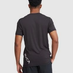 RVCA Sport Vent Ss Tee -RVCA shop BLACK MENS CLOTHING RVCA KNITS CARDIGANS V9021RSV BLK 3