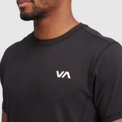 RVCA Sport Vent Ss Tee -RVCA shop BLACK MENS CLOTHING RVCA KNITS CARDIGANS V9021RSV BLK 4