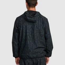 RVCA Thug Rose Yogger Jacket Ii -RVCA shop BLACK MENS CLOTHING RVCA SPORTSWEAR AVYJK00222 BLK 3