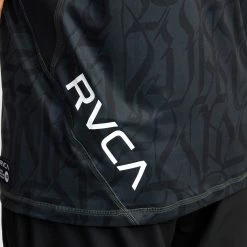 RVCA Thug Rose Sport Vent Performance Short Sleeve Top -RVCA shop BLACK MENS CLOTHING RVCA SPORTSWEAR AVYKT00284 BLK 5