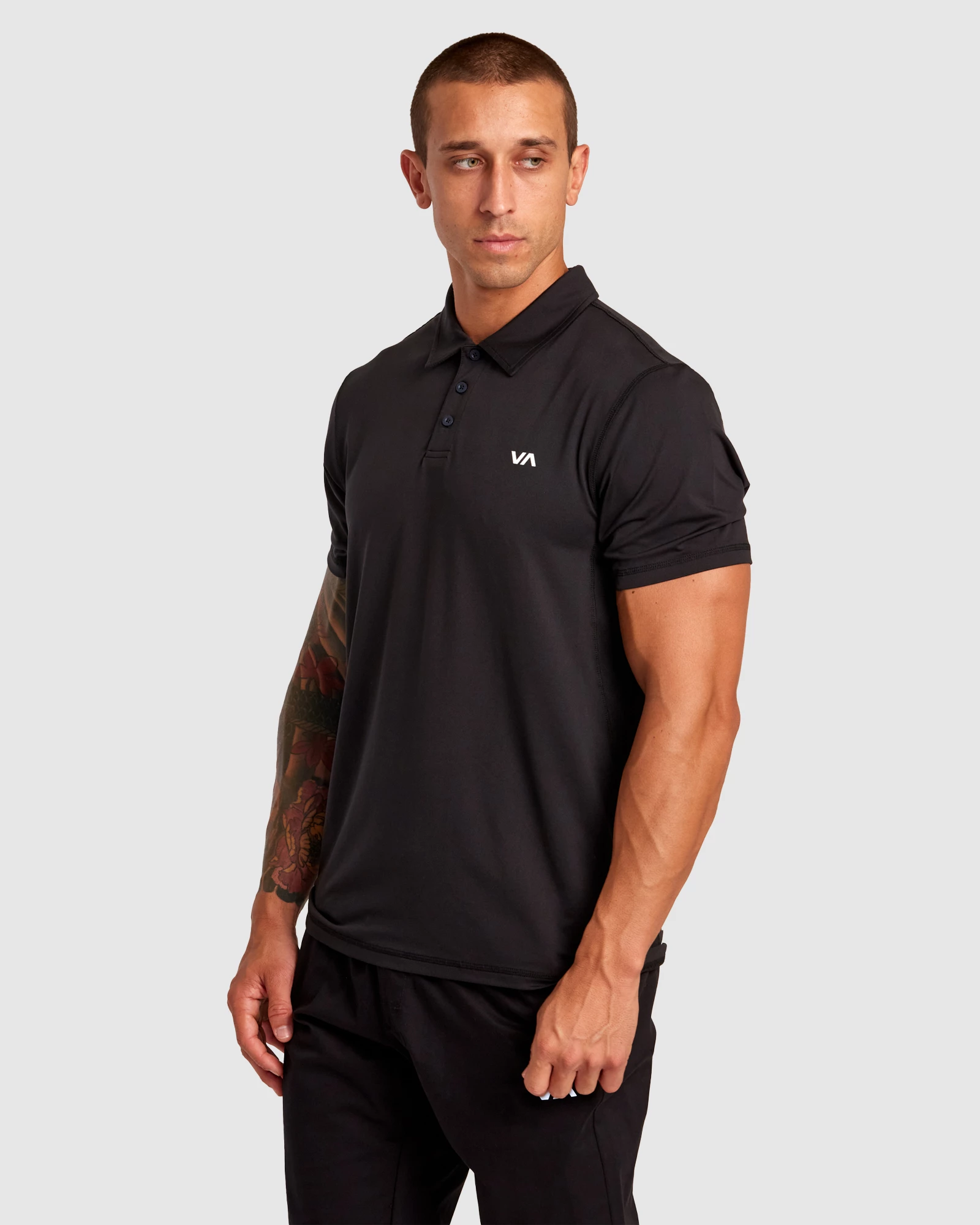 RVCA Va Sport Vent - Technical Polo Shirt For Men 2 RVCA Va Sport Vent - Technical Polo Shirt For Men - Image 2