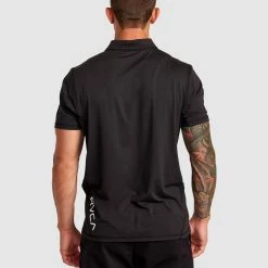 RVCA Va Sport Vent - Technical Polo Shirt For Men 7 RVCA Va Sport Vent - Technical Polo Shirt For Men -RVCA shop BLACK MENS CLOTHING RVCA SPORTSWEAR AVYKT00305 BLK 3