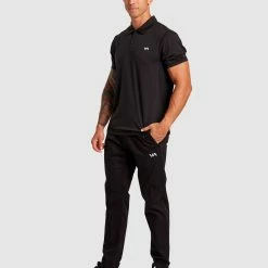 RVCA Va Sport Vent - Technical Polo Shirt For Men 9 RVCA Va Sport Vent - Technical Polo Shirt For Men -RVCA shop BLACK MENS CLOTHING RVCA SPORTSWEAR AVYKT00305 BLK 6