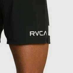 RVCA Fight Scrapper Elastic Walkshorts 15 Inch -RVCA shop BLACK MENS CLOTHING RVCA SPORTSWEAR AVYWS00213 BLK 4