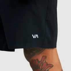 RVCA Yogger Plus 18 Inch Training Shorts -RVCA shop BLACK MENS CLOTHING RVCA SPORTSWEAR AVYWS00234 BLK 4