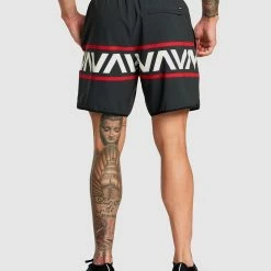 RVCA Hawaii Banded Yogger Stretch 17 Inch Technical Shorts -RVCA shop BLACK MENS CLOTHING RVCA SPORTSWEAR AVYWS00247 BLK 6