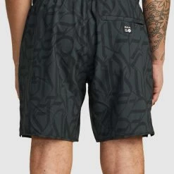 RVCA Thug Rose Yogger Stretch Performance Shorts 8 RVCA Thug Rose Yogger Stretch Performance Shorts -RVCA shop BLACK MENS CLOTHING RVCA SPORTSWEAR AVYWS00255 BLK 3