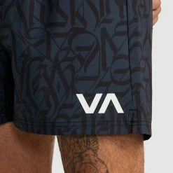 RVCA Thug Rose Fight Scrapper 15 Inch Technical Shorts -RVCA shop BLACK MENS CLOTHING RVCA SPORTSWEAR AVYWS00256 BLK 5