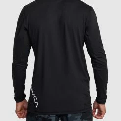 RVCA Sport Vent Ls Tee Black -RVCA shop BLACK MENS CLOTHING RVCA SPORTSWEAR V9011RSV BLK 5