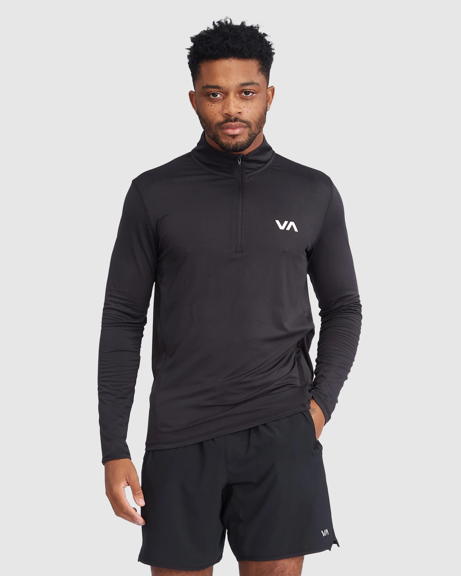 RVCA Sport Vent Ls Half Zip Pullover 1 RVCA Sport Vent Ls Half Zip Pullover