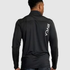 RVCA Sport Vent Ls Half Zip Pullover 8 RVCA Sport Vent Ls Half Zip Pullover -RVCA shop BLACK MENS CLOTHING RVCA SWEATS AVYKT00169 BLK 3
