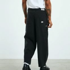 SPENCER PROJECT Wide Boy Canvas Carpenter Pants -RVCA shop BLACK MENS CLOTHING SPENCER PROJECT PANTS 52283300042 3