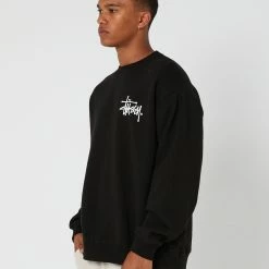 Stussy Shadow Graffiti Crew 7 Stussy Shadow Graffiti Crew -RVCA shop BLACK MENS CLOTHING STUSSY JUMPERS ST035205BLACK 3