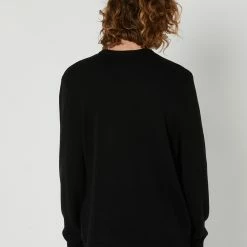 Stussy Peace Crown Knit Crew -RVCA shop BLACK MENS CLOTHING STUSSY KNITS CARDIGANS ST037305BLACK 3