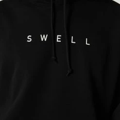 Swell Lineup Hoodie Black -RVCA shop BLACK MENS CLOTHING SWELL HOODIES SWMS23226BLK 4