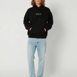 Swell Surf Club Hoodie Flat Black -RVCA shop BLACK MENS CLOTHING SWELL HOODIES SWMS23235BLK 5