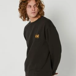 The Critical Slide Society Shaker Crew -RVCA shop BLACK MENS CLOTHING THE CRITICAL SLIDE SOCIETY JUMPERS FC2350BLK 3