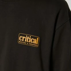 The Critical Slide Society Shaker Crew -RVCA shop BLACK MENS CLOTHING THE CRITICAL SLIDE SOCIETY JUMPERS FC2350BLK 4