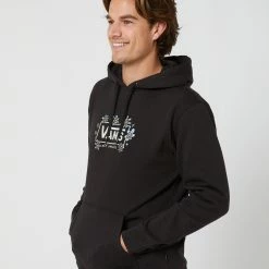 RVCA shop -RVCA shop BLACK MENS CLOTHING VANS HOODIES VN0000BRBLKBLK 2