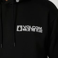 Volcom Strikehood Pullover Hoodie -RVCA shop BLACK MENS CLOTHING VOLCOM HOODIES A4142202BLK 4