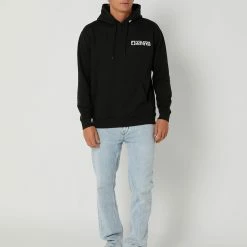 Volcom Strikehood Pullover Hoodie -RVCA shop BLACK MENS CLOTHING VOLCOM HOODIES A4142202BLK 5