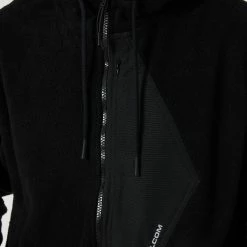 Volcom Unerstand Half Zip Hoodie -RVCA shop BLACK MENS CLOTHING VOLCOM HOODIES A4832200BLK 4