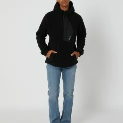 Volcom Unerstand Half Zip Hoodie -RVCA shop BLACK MENS CLOTHING VOLCOM HOODIES A4832200BLK 5