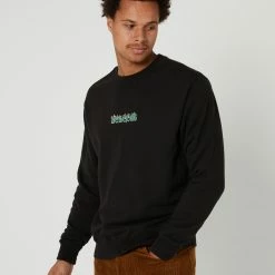 Volcom Alstone Crew -RVCA shop BLACK MENS CLOTHING VOLCOM JUMPERS A4612303BLK 3